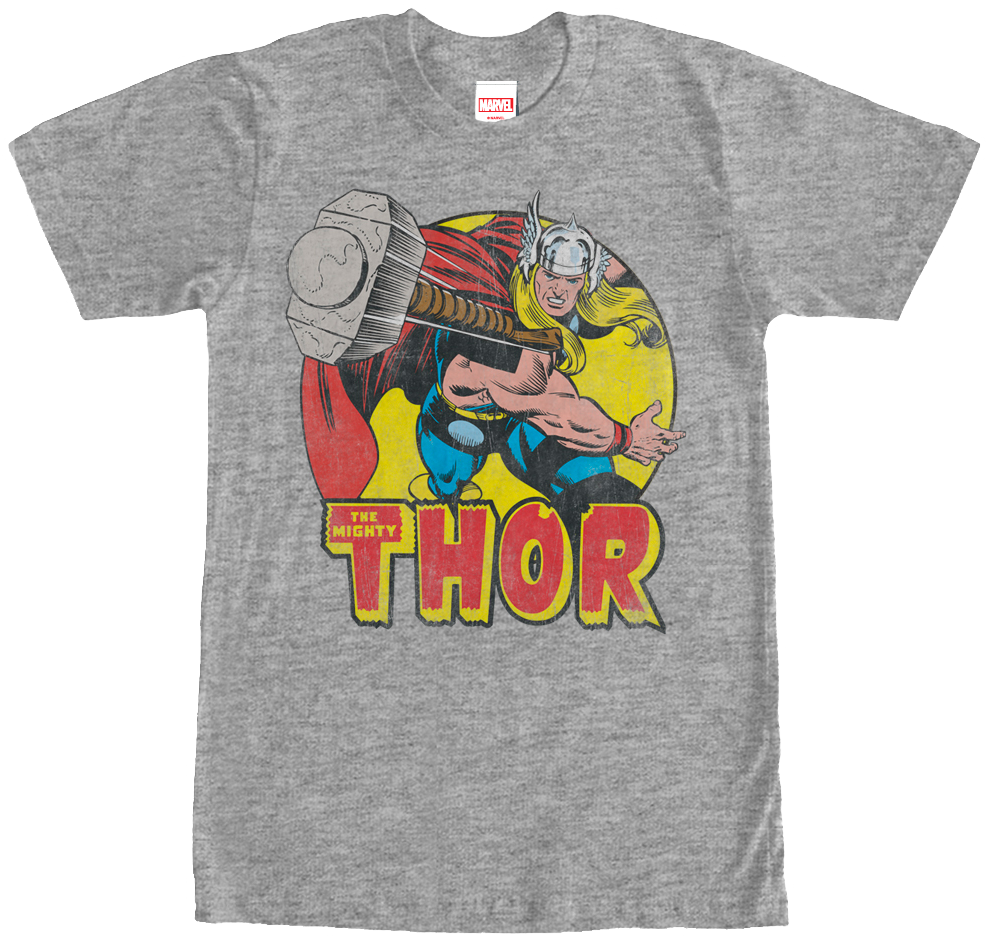 Mighty Thor T-shirt - Mighty Thor T Shirt (989x942), Png Download