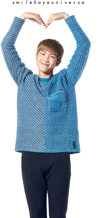 Kim, Rap Monster, And Png Image - Rap Monster Saranghae (500x889), Png Download