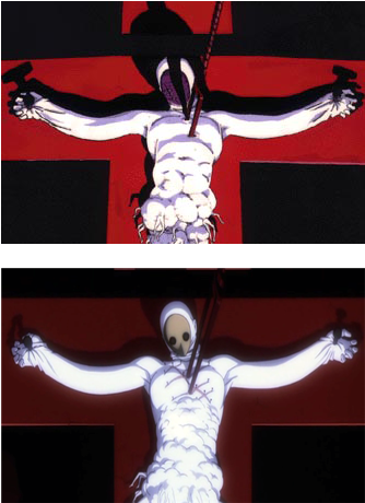 Evangelion Lilith Suspended On The Cross - Lilith Evangelion (500x499), Png Download