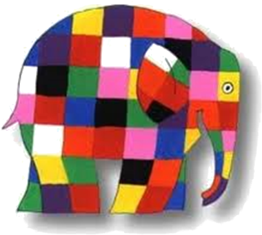 Progetto Con Unità' Didattiche - Elmer The Patchwork Elephant (407x358), Png Download