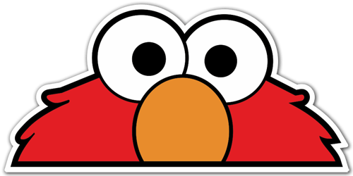 Sticker Surf Skate Elmo - Elmo Png (500x250), Png Download