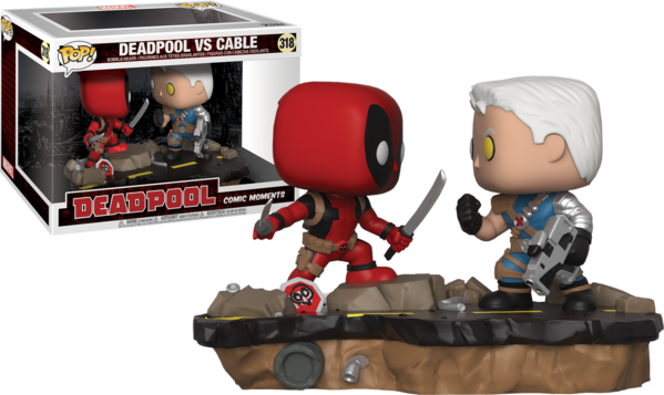 Deadpool Vs Cable Comic Moments Pop Vinyl Figure 2-pack - Funko Pop Deadpool Vs Cable (599x357), Png Download