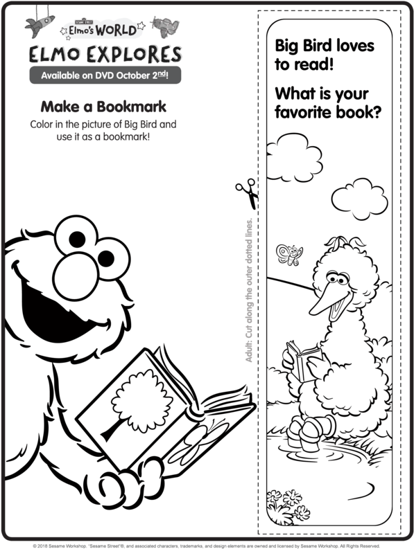 Free Printable Elmo's World Coloring And Activity Pages - Sesame Street (650x841), Png Download