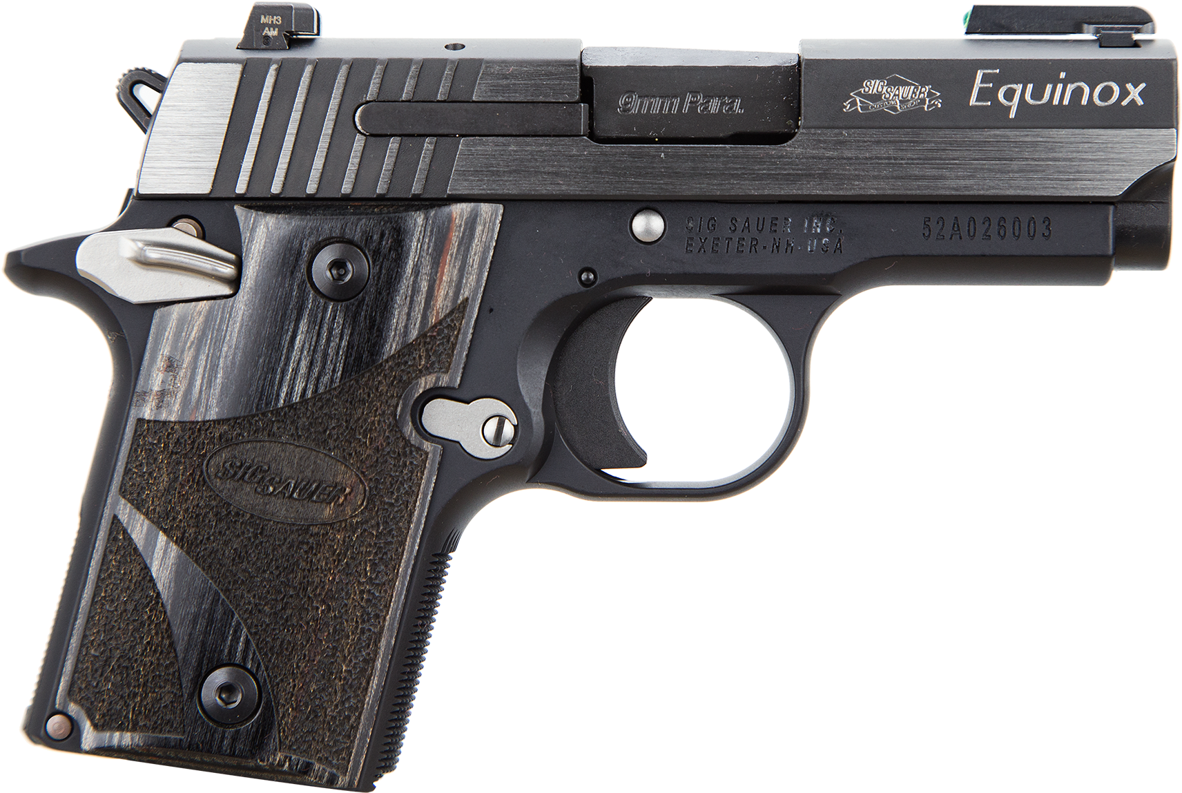 Sig Sauer 9389eqambi P938 Micro-compact Equinox Single - Fns 9 Compact (1800x1247), Png Download