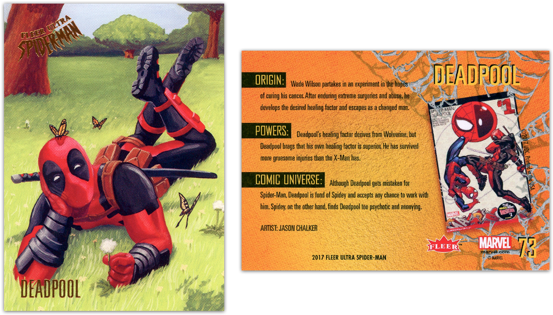 One Of Five Illustrations I Painted For The 2017 Fleer - Spider-man/deadpool, Volume 1 (1127x650), Png Download