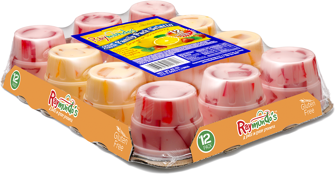 Raymundo's, Orange Or Strawberry Creme Parfait Family - Raymundos Jello (1250x704), Png Download