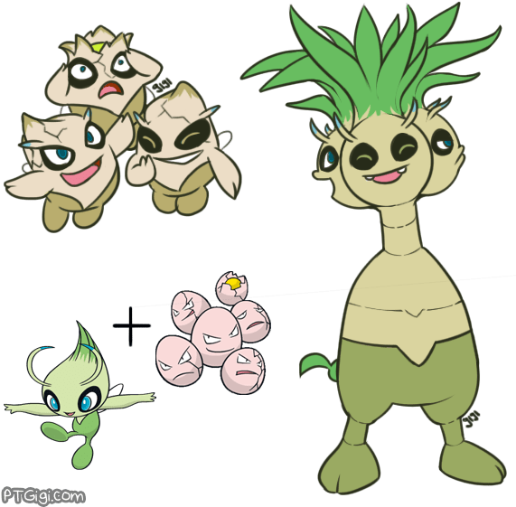 Celebi - Psychic (579x568), Png Download