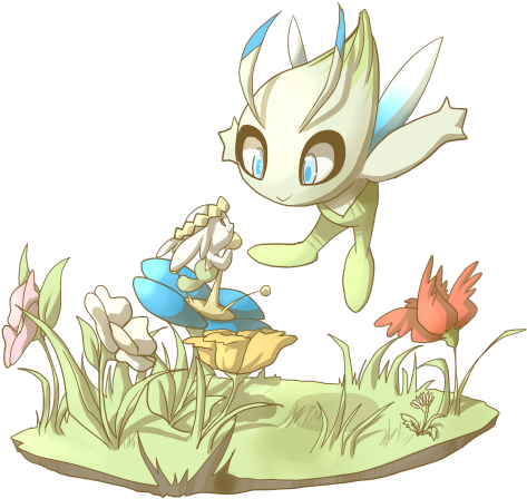 05 Celebi By Skittystrawberries Day - Celebi Is So Cute (500x450), Png Download