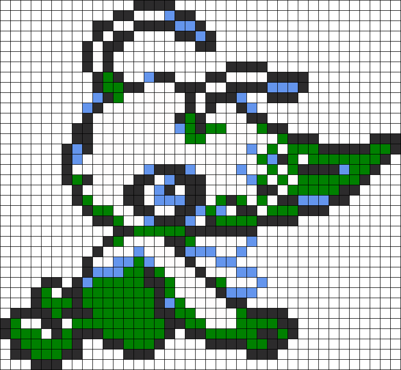 Celebi Pokemon Sprite Perler Bead Pattern / Bead Sprite - Cross-stitch (820x757), Png Download