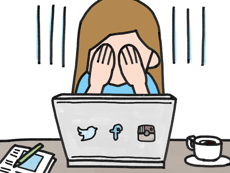 Victims Of Cyberbullying Cartoon (757x569), Png Download