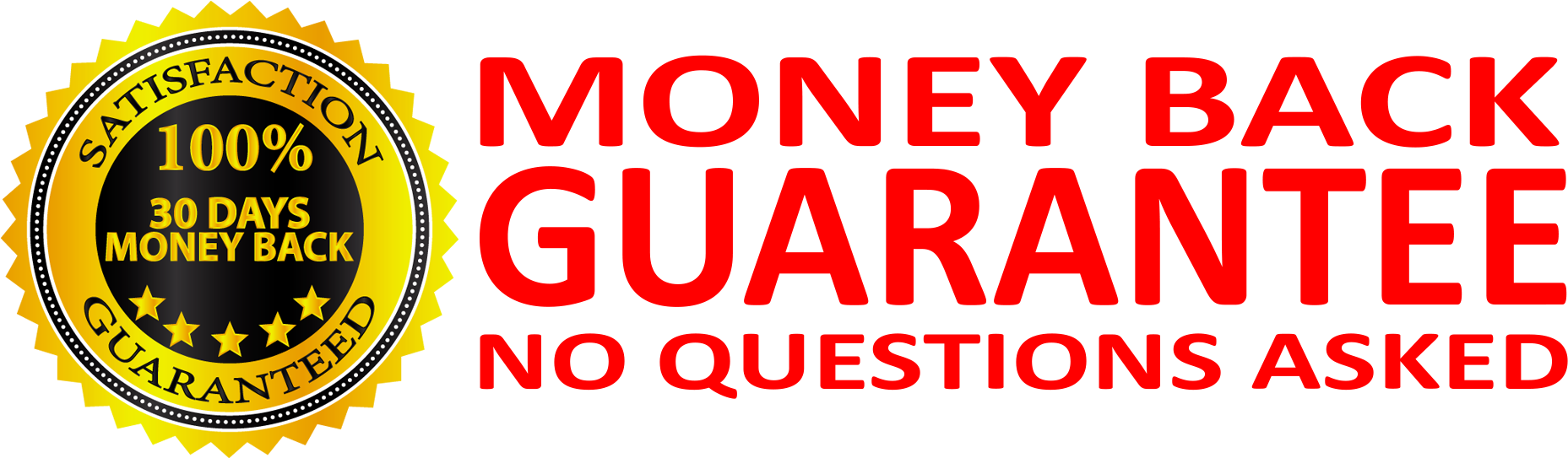 Moneybackguarantee - 30 Day Money Back Guarantee Banner (2000x600), Png Download