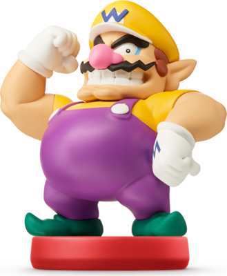 Wario Amiibo Figure - Wario Amiibo Super Mario (329x400), Png Download