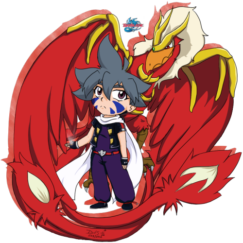 “as You Can See I'm On A Beyblade Kick At The - Chibi Kai And Dranzer (500x500), Png Download