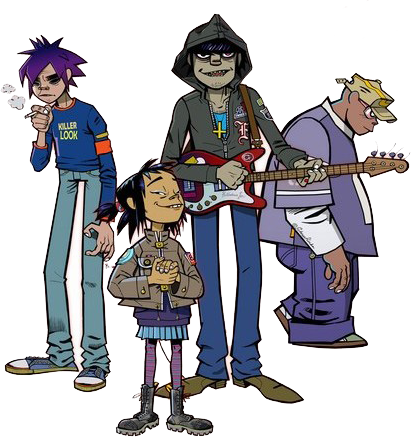 Gorillaz - Gorillaz Music (411x437), Png Download