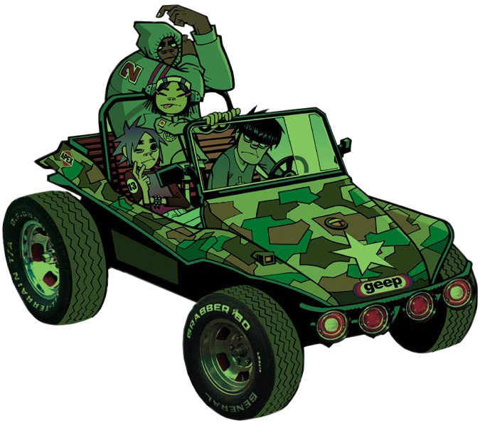 I Attempted To Create A 3d Model Of The Gorillaz Geep - Beep Boop It's A Joop (800x600), Png Download