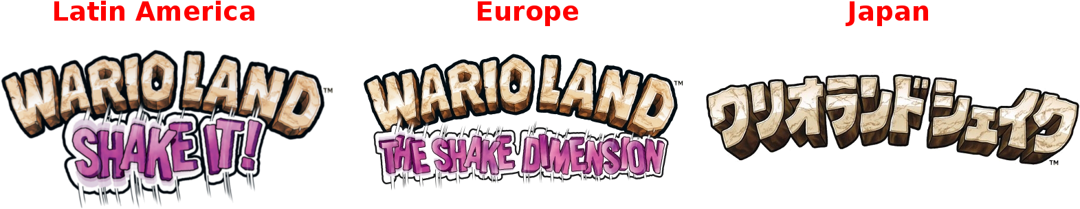 In Latin America, It's Called “wario Land Shake It”, - Wario Land The Shake Dimension Logo (1628x352), Png Download