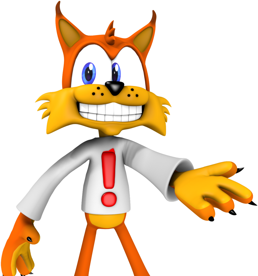Bubsy Png - Cartoon (1200x1200), Png Download