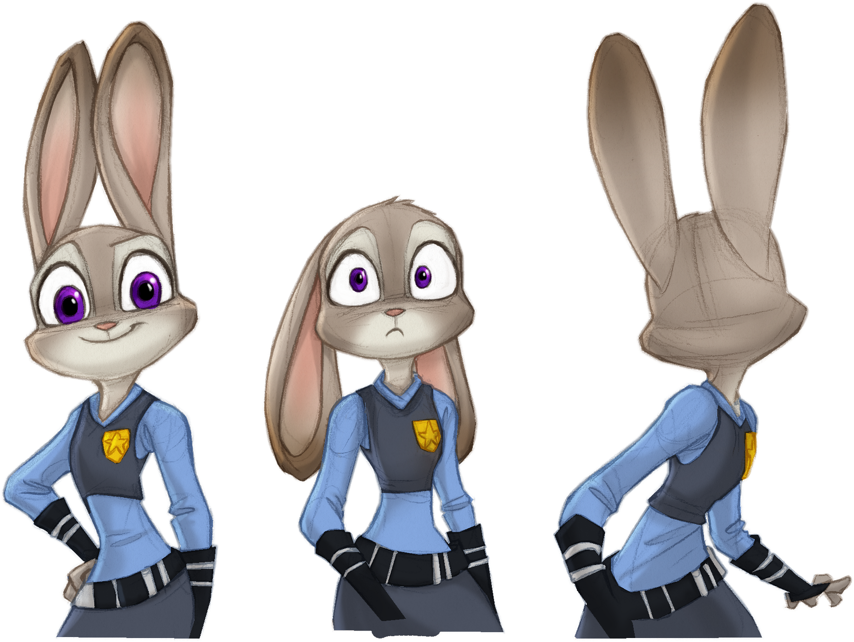 Judy Hopps Reacts - Judy Hopps From Behind (1836x1380), Png Download