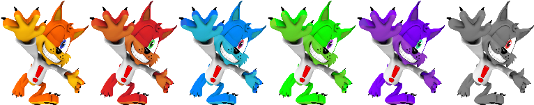 Recolors\" Of Darkon360's Bubsy Import, With One To - Animal Figure (768x160), Png Download