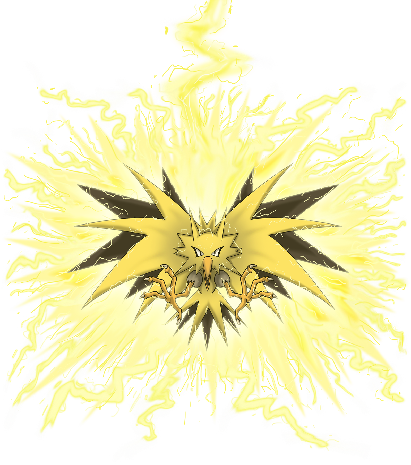 Zapdos Used Thunder By Shinragod (1596x1806), Png Download