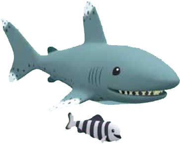Sharkwhale Clipart Octonauts - White Tip Sharks Clipart (388x313), Png Download