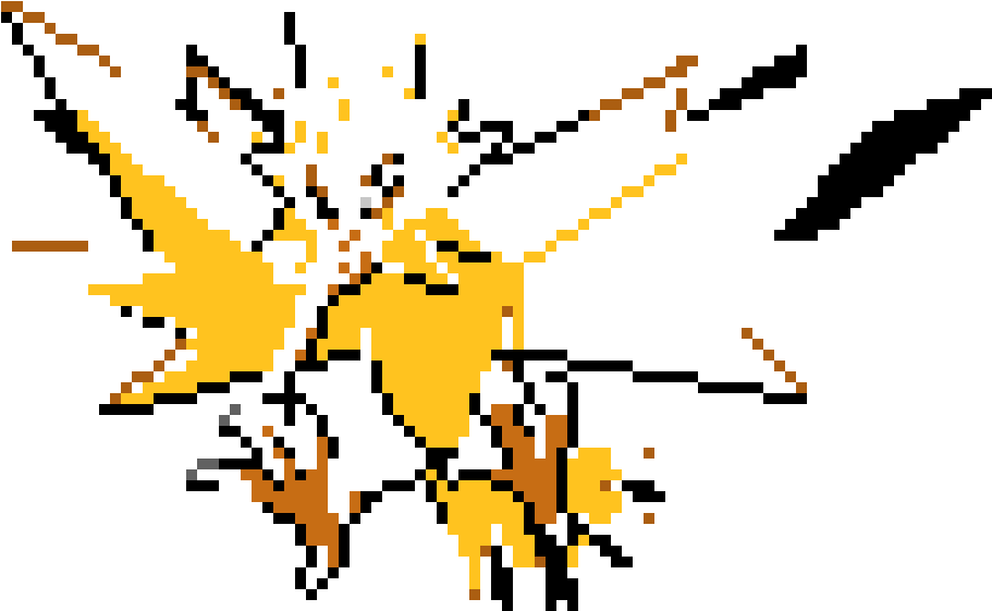 Zapdos Pixel Art - Illustration (980x620), Png Download
