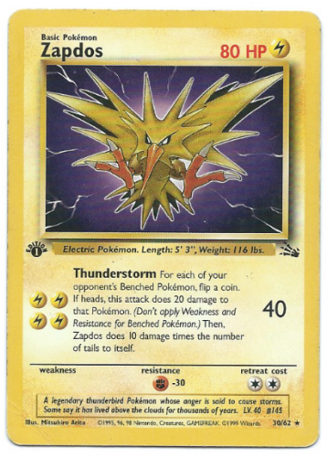 Zapdos Png (500x500), Png Download
