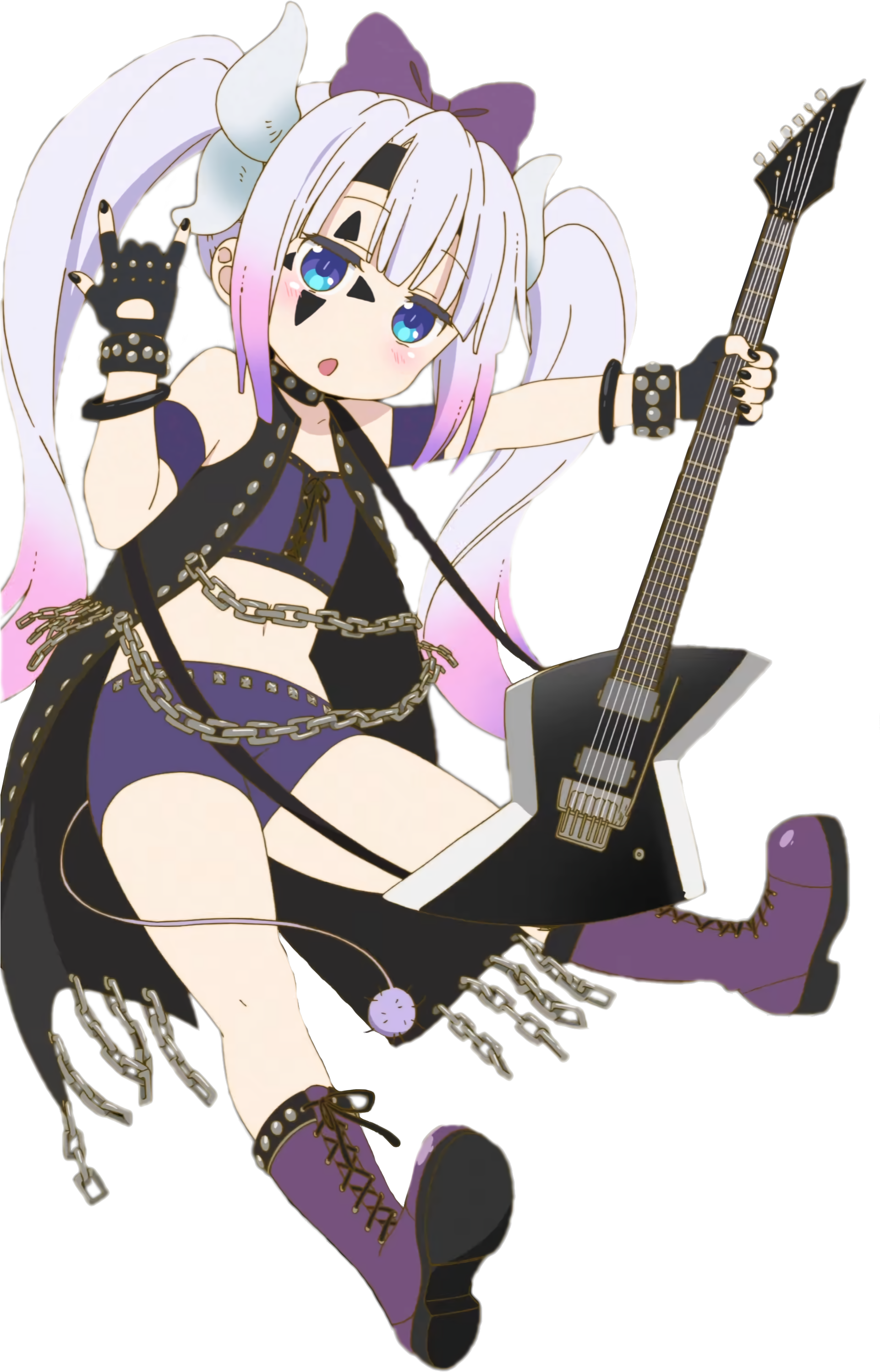 Purple Anime Mangaka Fictional Character - Hot Japan Anime Miss Kobayashi's Dragon Maid Kanna (1920x3027), Png Download