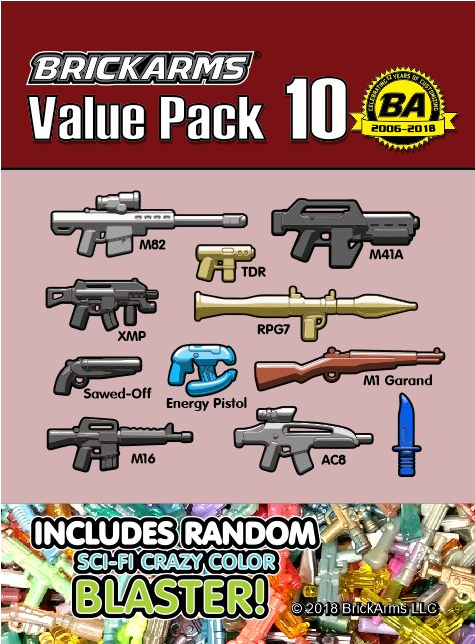 Brickarms Value Pack - Brickarms Value Pack 10 (700x644), Png Download
