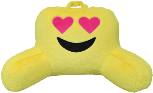 Picture Of Heart Eyes Emoji Lounge Pillow - Pillow (550x550), Png Download