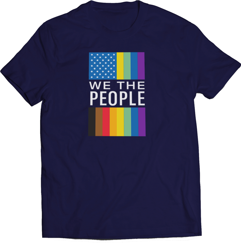 We The People Lgbt Flag Tee - T-shirt (1000x1000), Png Download