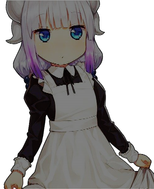 #anime #art #kobayashi San Chi No Maid Dragon #дракон - Girl (516x604), Png Download