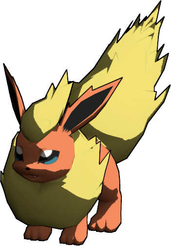 Flareon - Cartoon (351x503), Png Download