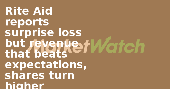 Rite Aid Reports Surprise Loss But Revenue That Beats - Parallel (714x374), Png Download