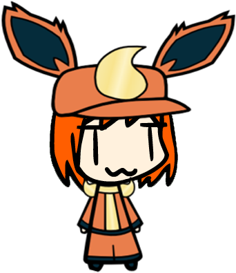 Walfas Human Flareon - Cartoon (674x504), Png Download