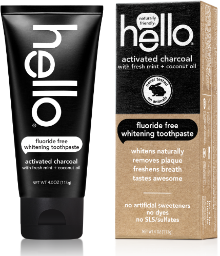 Hello Charcoal Toothpaste (429x499), Png Download