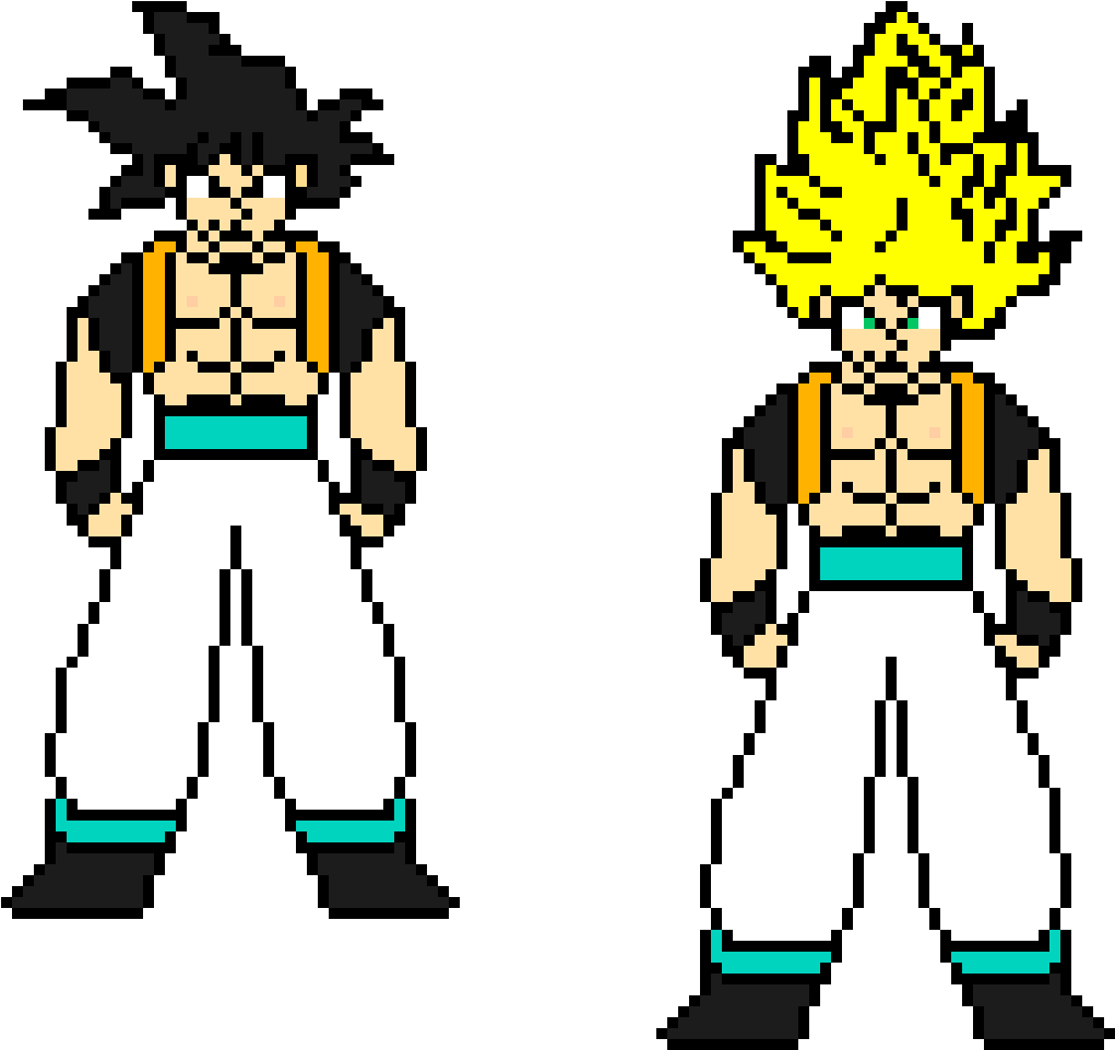 Gogeta - Pixel Art (1310x1000), Png Download