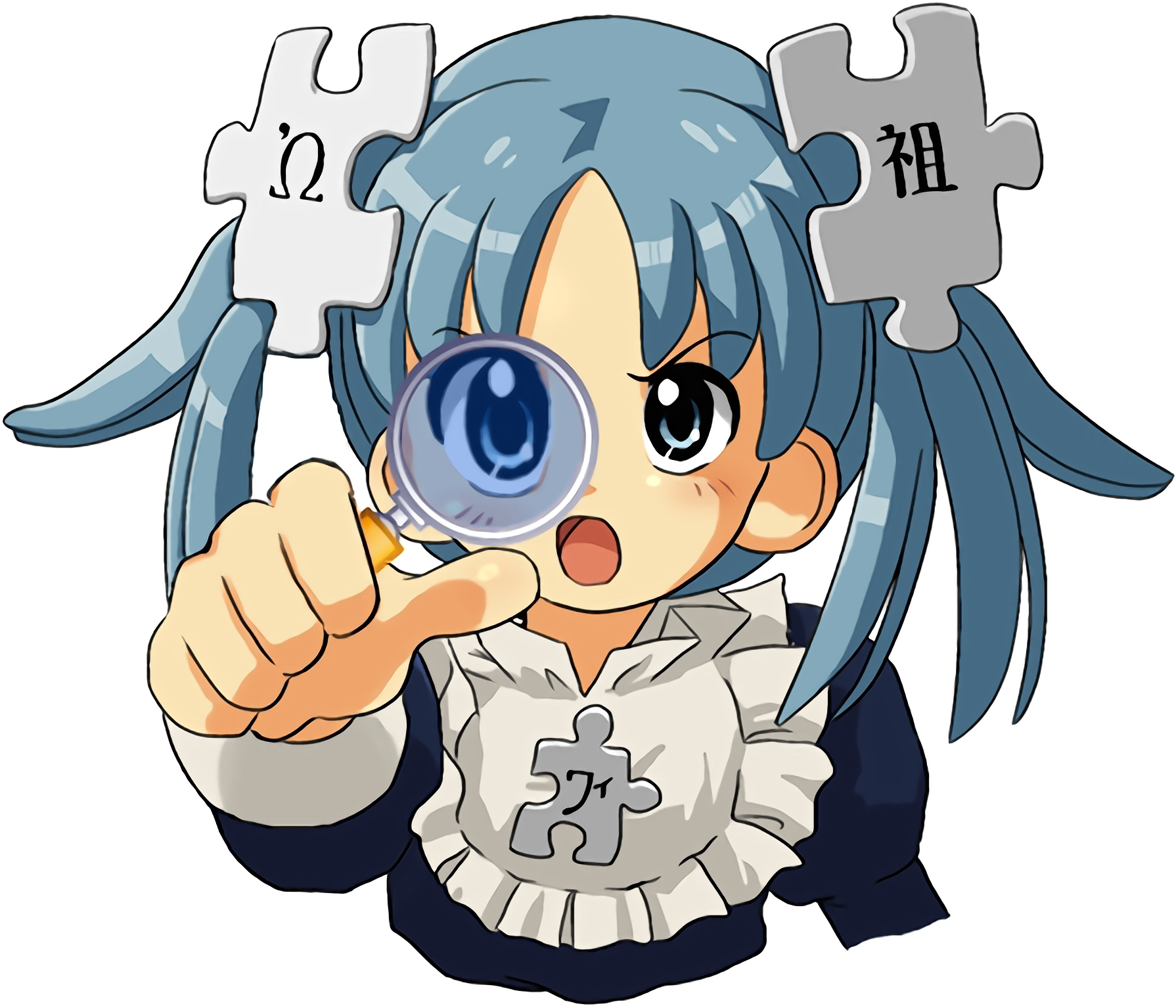 Wikipe-tan Magnifier - Ae Tan Wikipe Tan (1860x1640), Png Download