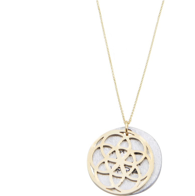 Seed Of Life Necklace 14k Gold - Locket (1008x1008), Png Download