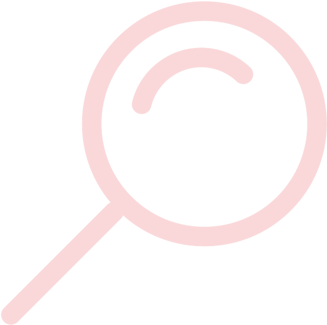 Pink-magnifier - Circle (1000x1000), Png Download
