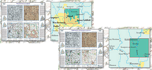 Past & Present Folded Sheet Maps - Plan (525x243), Png Download