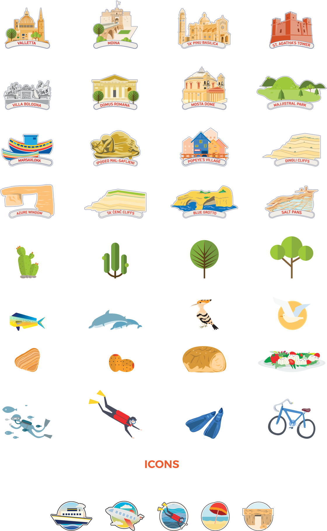 Illustrated Souvenir Map Client - Orange (1400x2136), Png Download