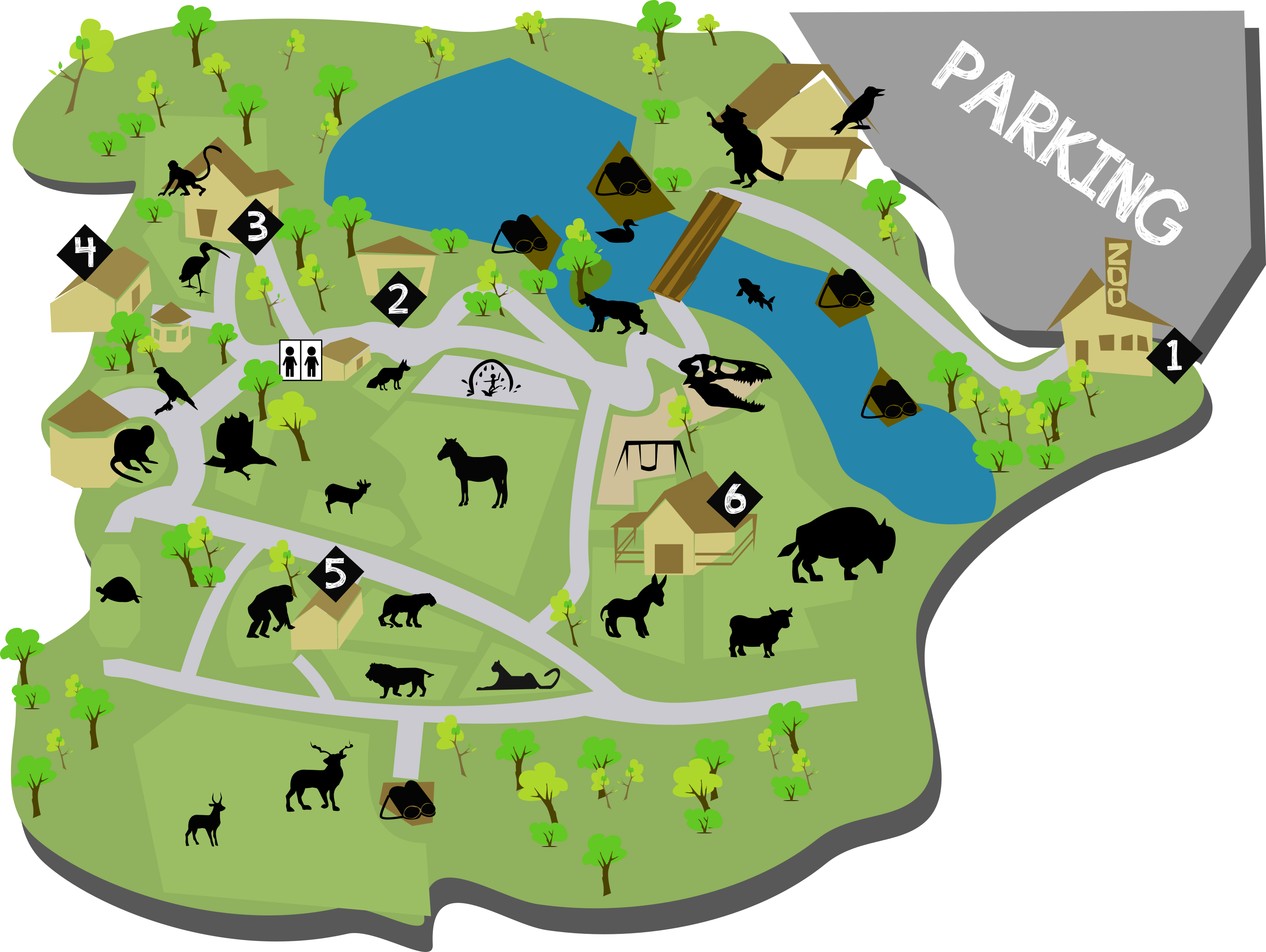 Map Clipart Folded (3217x2420), Png Download