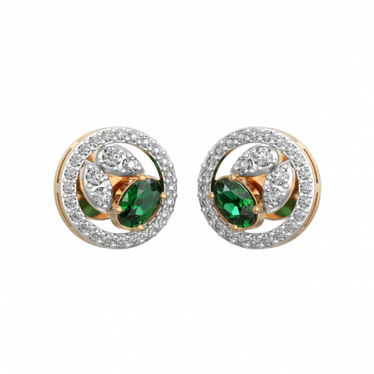 Seed Of Life Earrings - Emerald (540x540), Png Download