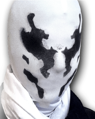 Awesome Real Rorschach Mask With Moving Inkblots - Rorschach Ski Mask (380x475), Png Download