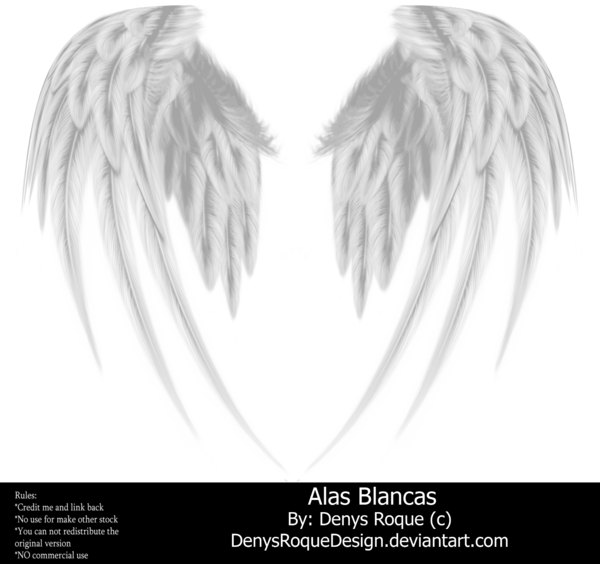 Alas Blancas Por Denysroquedesign Por Denysroquedesign - Alas Blancas De Angel Png (600x564), Png Download