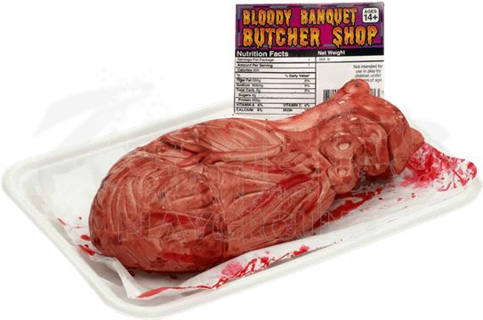Butcher Shop Heart - Bloody Banquet Butcher Shop Prop Heart - Halloween (550x550), Png Download
