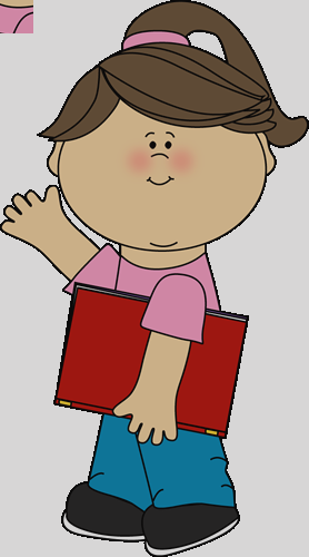 Book Clip Art Girl Walking Away Clipart - Girl With Cat Clipart (278x500), Png Download