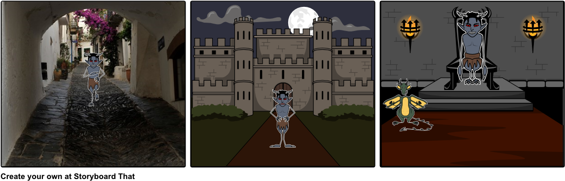 Gargoyle - Cartoon (1164x385), Png Download