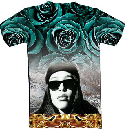 Aaliyah Legacy Tee - Rose Bouquet In Purple Throw Pillow Cover (435x443), Png Download